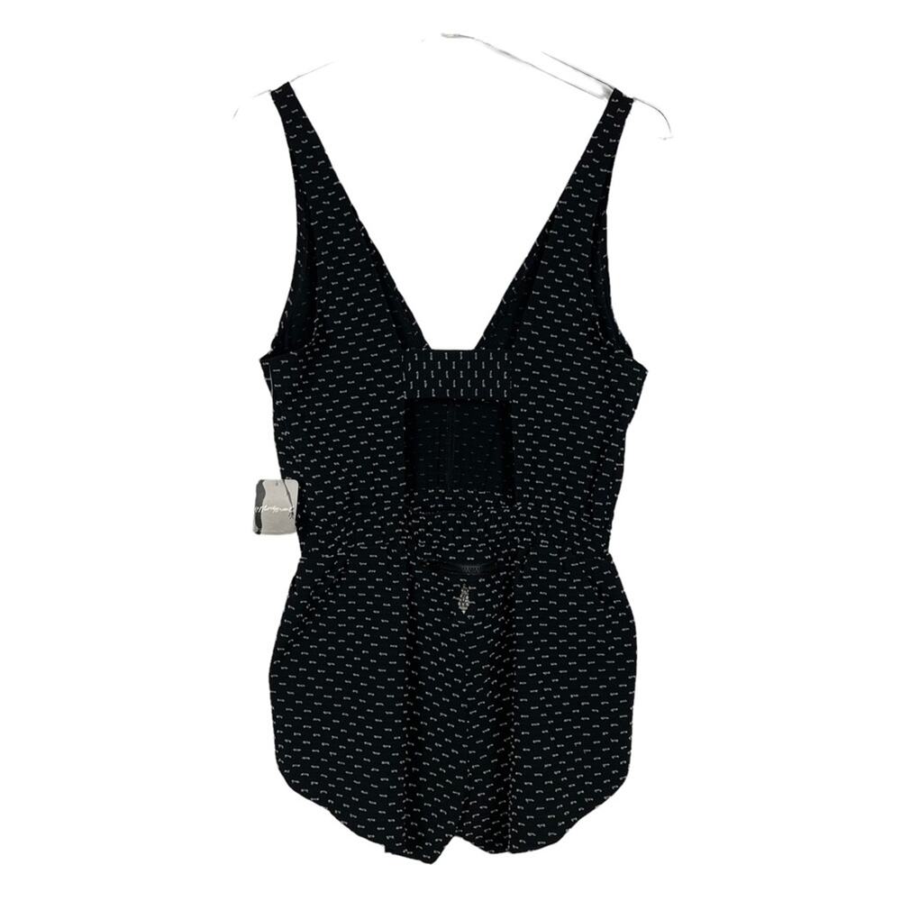 Free People Jog It Off Romper Black Polka Dot Size XS NEW - Picture 5 of 10